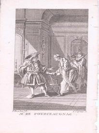 Item #76-1510 Monsieur de Pourceaugnac, Comedie, by Jean Baptiste Moliere. (1669). Francois...
