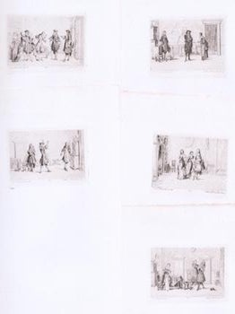 Item #76-1558 Five vignettes, from Le Tartuffe ou l’Imposteur, Comedie ballet by Jean Baptiste...