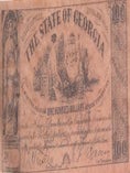 Item #77-0603 The State of Georgia: One Hundred Dollar Bill (reproduction). Decorative Reproductions