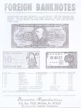 Item #77-0606 Foreign Bank Notes. Decorative Reproductions