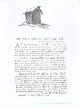 Item #77-0607 Order by the Board of Health Concerning Privies (Reproduction). Decorative...