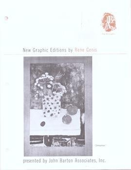 Item #77-0614 New Graphic Editions by Rene Genis Presented by John Barton Associates, Inc. Fine Arts Graphics Rene Genis, John Barton Associates.