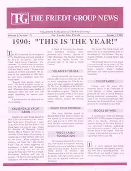 Item #77-0723 1990: "This is the Year!". The Friedt Group News.