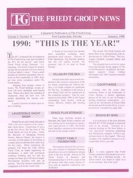 Item #77-0723 1990: "This is the Year!". The Friedt Group News