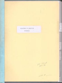 Item #77-0750 Department of Education Databases. Hank Hubbard Bob Tyler