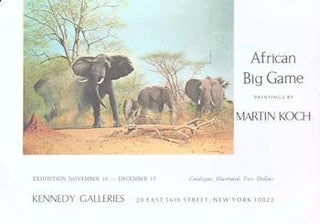 Item #77-0772 African Big Game Paintings by Martin Koch November 18 - December 16. Kennedy Galleries