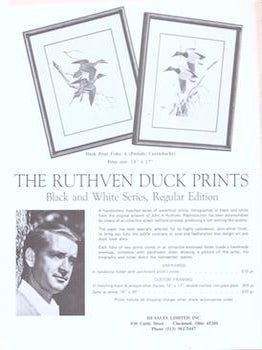 Item #77-0787 The Ruthven Duck Prints Black and White Series, Regular Edition Announcement. John...