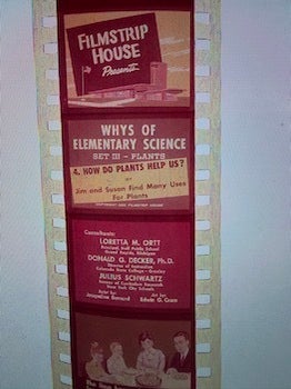 Item #77-2138 Whys of Elementary Science. Set III: Plants 4. How Do Plants Help Us? Filmstrip House