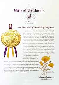 Item #99-0029 Great Seal of the State of California. State of California