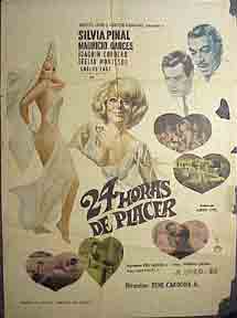 Item #99-0157 24 Horas de Placer. [Movie poster / Cartel de la película]. Rene Cardona.