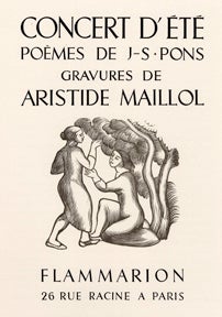 Item #99-0176 Concert d'eté. J.-S. Pons, Aristide Maillol